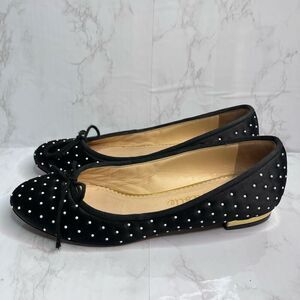 Charlotte Olympia Black Flats with Bow Detail